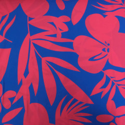 Popeline de Viscose Imprimé Alicia Bleu Electrique - Maison Klem