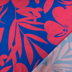 Popeline de Viscose Imprimé Alicia Bleu Electrique - Maison Klem