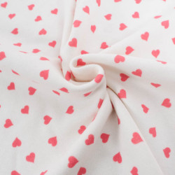 Sweat Imprimé Coeurs Rouges Envers Doudou - Maison Klem