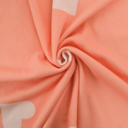 Sweat Imprimé Big Love Corail Envers Doudou - Maison Klem