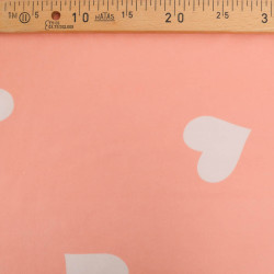 Sweat Imprimé Big Love Corail Envers Doudou - Maison Klem