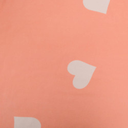 Sweat Imprimé Big Love Corail Envers Doudou - Maison Klem