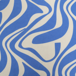 Sweat Imprimé Wavy Bleu Envers Doudou - Maison Klem