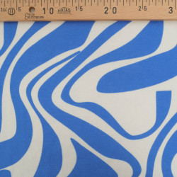 Sweat Imprimé Wavy Bleu Envers Doudou - Maison Klem