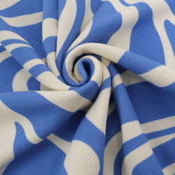 Sweat Imprimé Wavy Bleu Envers Doudou - Maison Klem