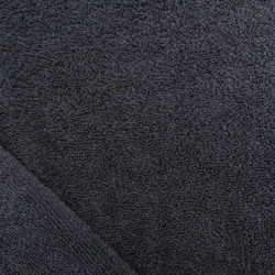 Black run-resistant cotton terry fabric- Maison Klem