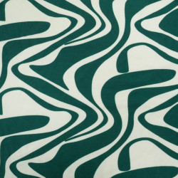 Sweat Imprimé Wavy Vert Forêt Envers Doudou - Maison Klem