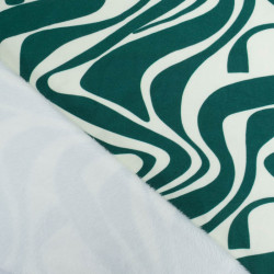 Sweat Imprimé Wavy Vert Forêt Envers Doudou - Maison Klem