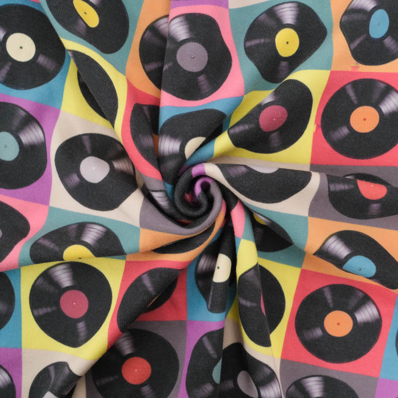 Sweat Imprimé Disco Vinyle Envers Doudou - Maison Klem