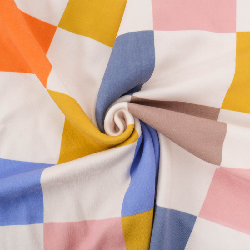 Sweat Imprimé Damier Coloré Envers Doudou - Maison Klem