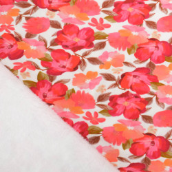 Sweat Imprimé Pavot Rouge Envers Doudou - Maison Klem