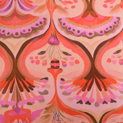 Sweat Imprimé Clara Mauve Et Corail Envers Doudou - Maison Klem