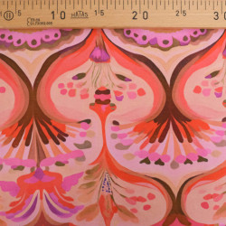 Sweat Imprimé Clara Mauve Et Corail Envers Doudou - Maison Klem