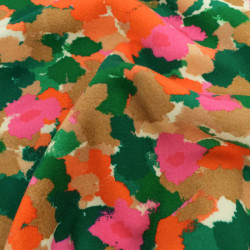 Sweat Imprimé Orange Et Vert Envers Doudou - Maison Klem