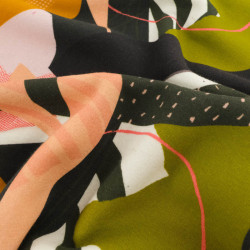 Sweat Imprimé Pam Olive Et Moutarde Envers Doudou - Maison Klem