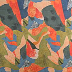 Sweat Imprimé Sofia Orange Et Vert Envers Doudou - Maison Klem