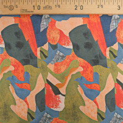 Sweat Imprimé Sofia Orange Et Vert Envers Doudou - Maison Klem