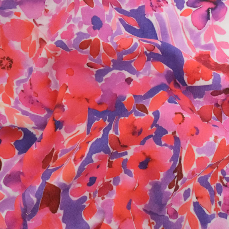 Sweat Imprimé Clélia Mauve Et Rose Envers Doudou - Maison Klem