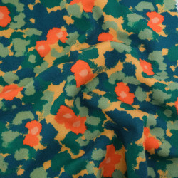 Sweat Imprimé Maggie Orange Et Bleu Envers Doudou - Maison Klem