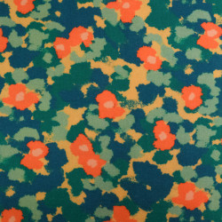 Sweat Imprimé Maggie Orange Et Bleu Envers Doudou - Maison Klem