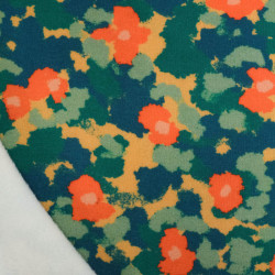 Sweat Imprimé Maggie Orange Et Bleu Envers Doudou - Maison Klem