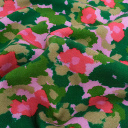 Sweat Imprimé Maggie Rose Et Vert Envers Doudou - Maison Klem