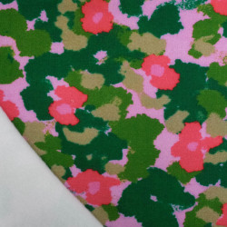 Sweat Imprimé Maggie Rose Et Vert Envers Doudou - Maison Klem