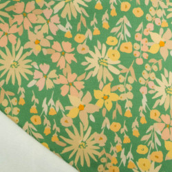 Sweat Imprimé Paula Vert Et Jaune Envers Doudou - Maison Klem