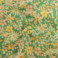 Sweat Imprimé Paula Vert Et Jaune Envers Doudou - Maison Klem