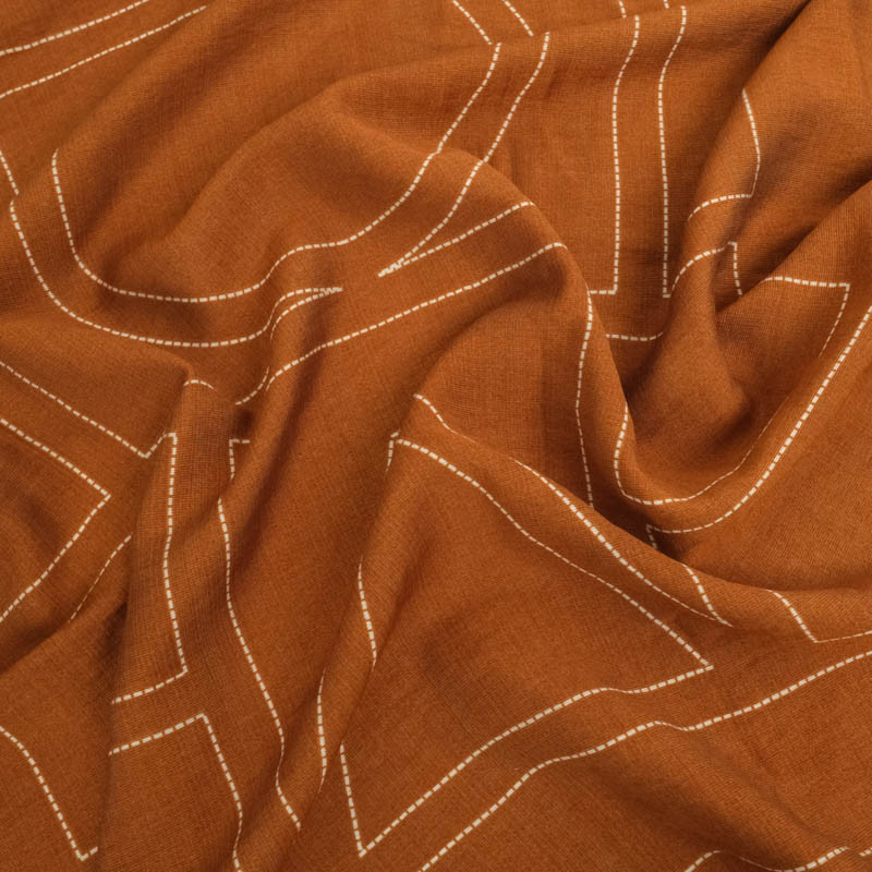 Viscose Texturée Ethnia Sienne - Maison Klem