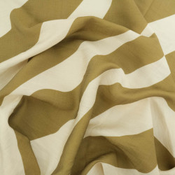 Viscose Texturée Minsa Vert Kaki - Maison Klem