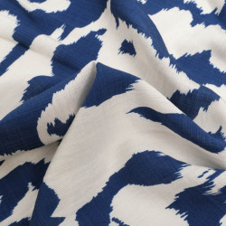 Viscose Texturée Zella Bleu - Maison Klem