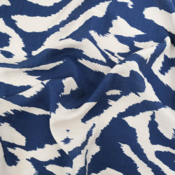 Viscose Texturée Zella Bleu - Maison Klem