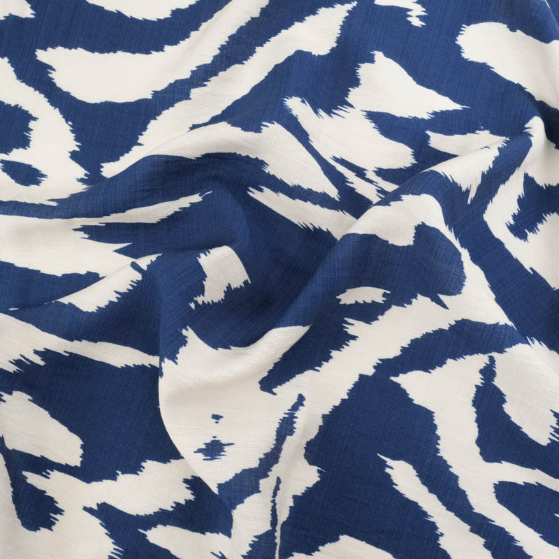 Viscose Texturée Zella Bleu - Maison Klem