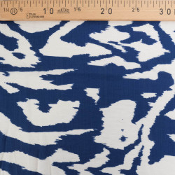 Viscose Texturée Zella Bleu - Maison Klem