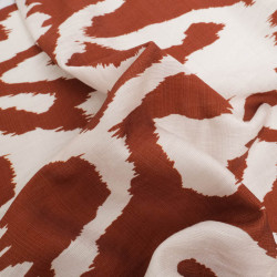 Viscose Texturée Zella Terracotta - Maison Klem