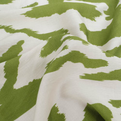 Viscose Texturée Zella Vert Prairie - Maison Klem