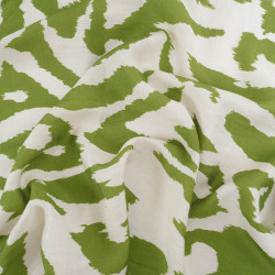 Viscose Texturée Zella Vert Prairie - Maison Klem