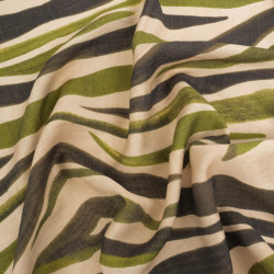 Viscose Texturée Tanzania Vert Kaki - Maison Klem
