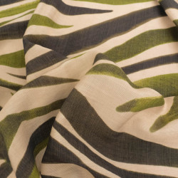 Viscose Texturée Tanzania Vert Kaki - Maison Klem