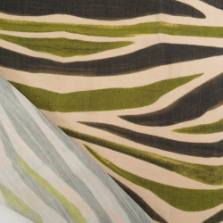 Viscose Texturée Tanzania Vert Kaki - Maison Klem