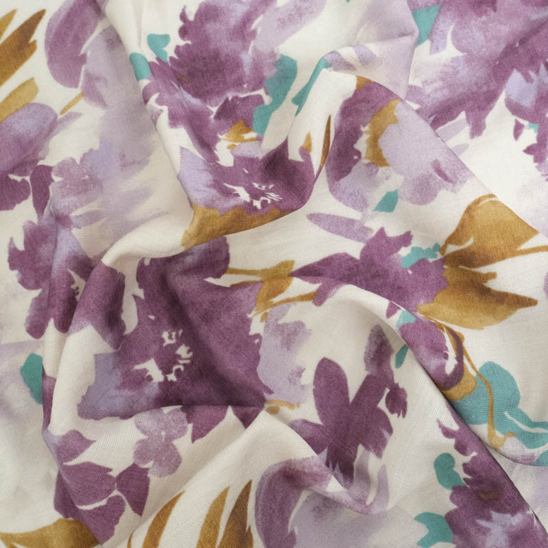 Viscose Texturée Zally Violet - Maison klem