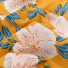 Viscose Moutarde Hibiscus Flower - Maison Klem