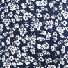 Viscose Bleu Nuit Petites Fleurs Blanches - Maison Klem
