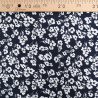 Viscose Bleu Nuit Petites Fleurs Blanches - Maison Klem
