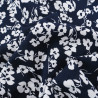 Viscose Bleu Nuit Petites Fleurs Blanches - Maison Klem