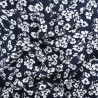 Viscose Bleu Nuit Petites Fleurs Blanches - Maison Klem