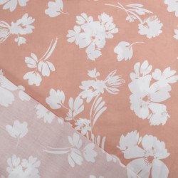 Viscose Blush Motif Floral - Maison Klem
