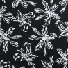 Viscose Noire Grandes Fleurs Blanches - Maison Klem