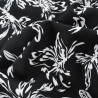 Viscose Noire Grandes Fleurs Blanches - Maison Klem